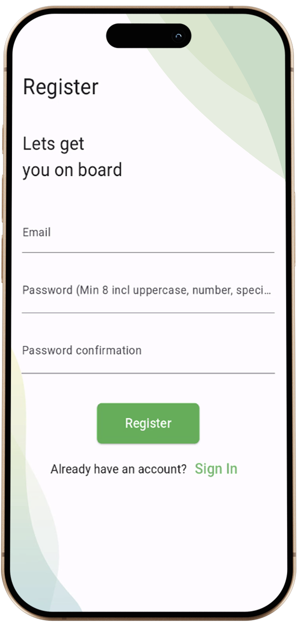 Signup Screen